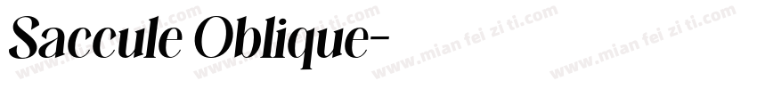 Saccule Oblique字体转换